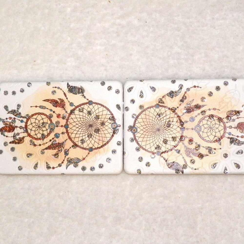 Compact Mirror Embellished Dreamcatcher - Picture 2 of 6